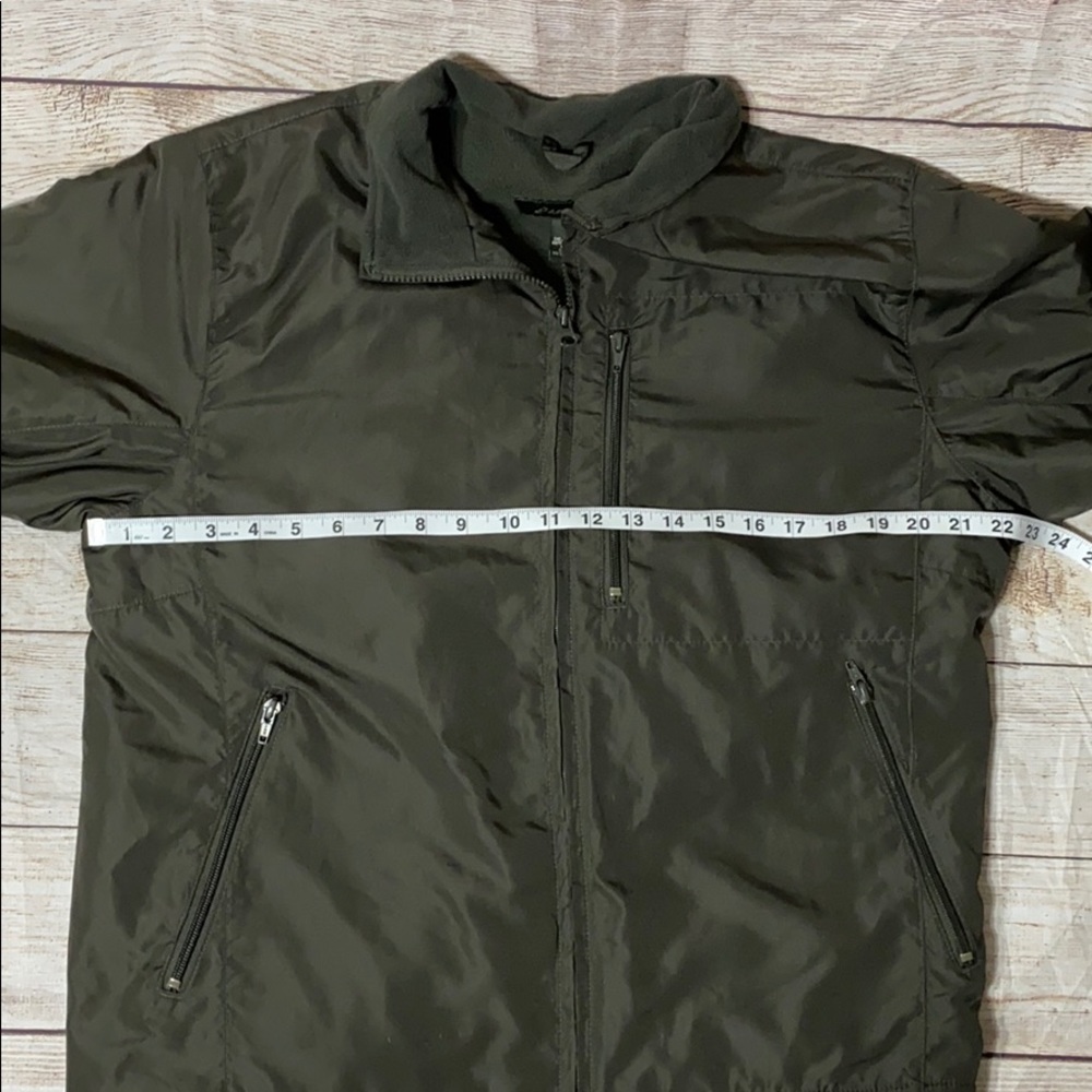 Eddie Bauer Army Green Fleece Lined Jacket - Picture 2 of 7